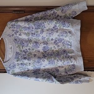 Old Navy floral sweatshirt, womens size L